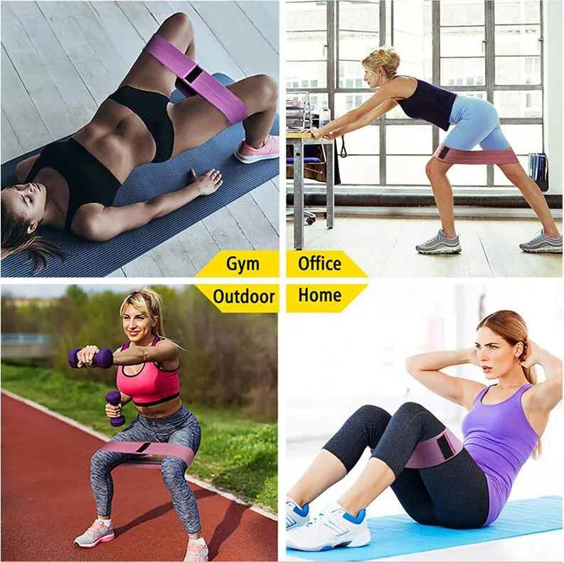 Yoga Gym Strength Equipment for Legs and Butt Training Workout Exercise Bands Resistance Rubber Bands Elastic Fitness Bands
