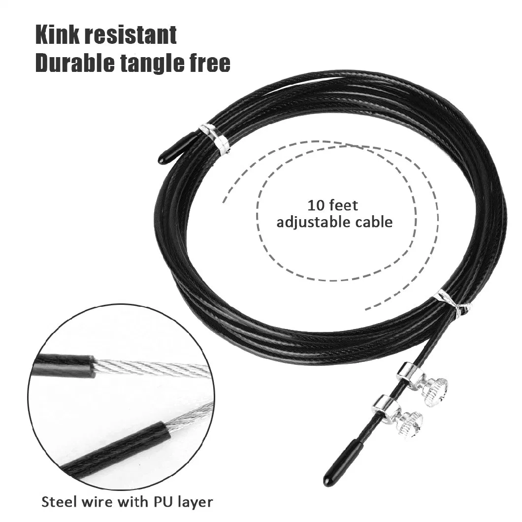 Adjustable Aluminum Alloy Skipping Wire Rope Fitness Gym Equipment Jump Rope