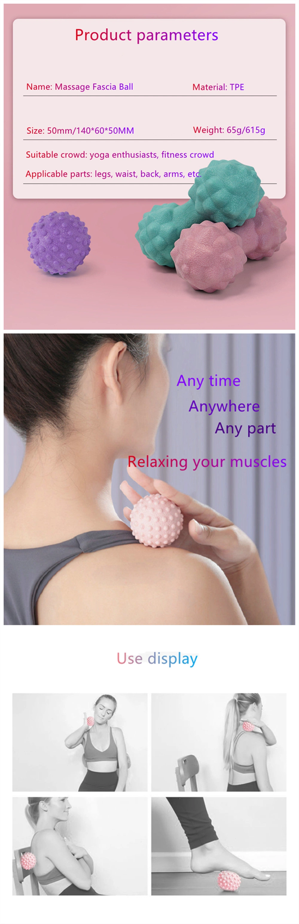 Mini Yoga Cordless Custom Massage Ball Muscle Relax DOT Massage Ball