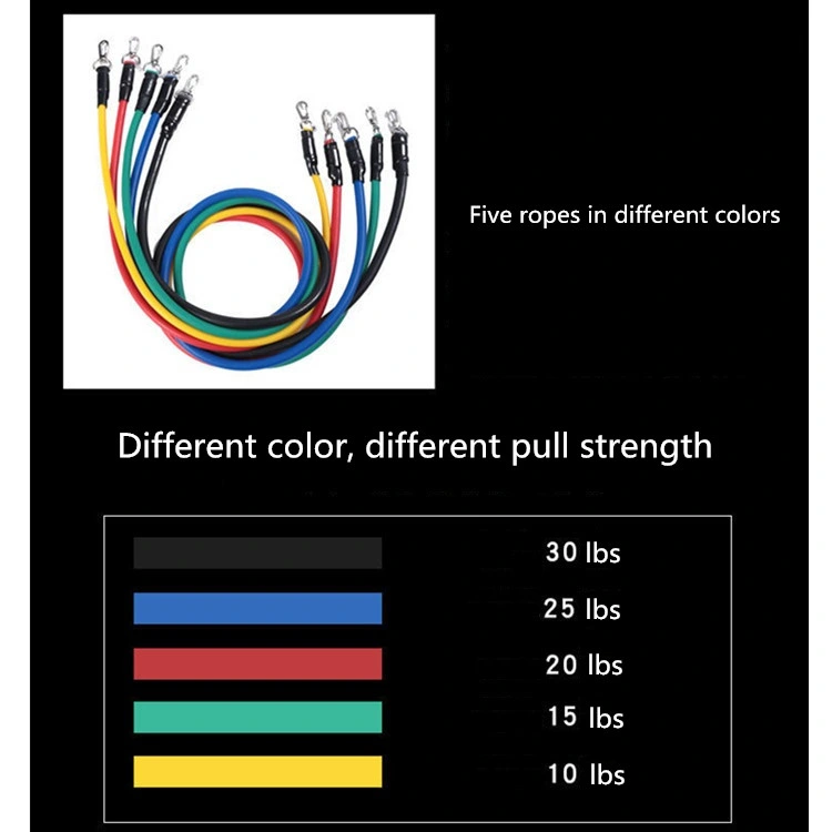 11 PCS Resistance Bands Custom Logo Pull Rope Fitness Exercises Training Yoga Band Gym Tension Rope Fitness Equipments