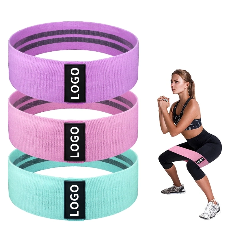 Hot Selling Custom Color Logo Print Gym Yoga Equipment Hip Booty Resistance Bands
